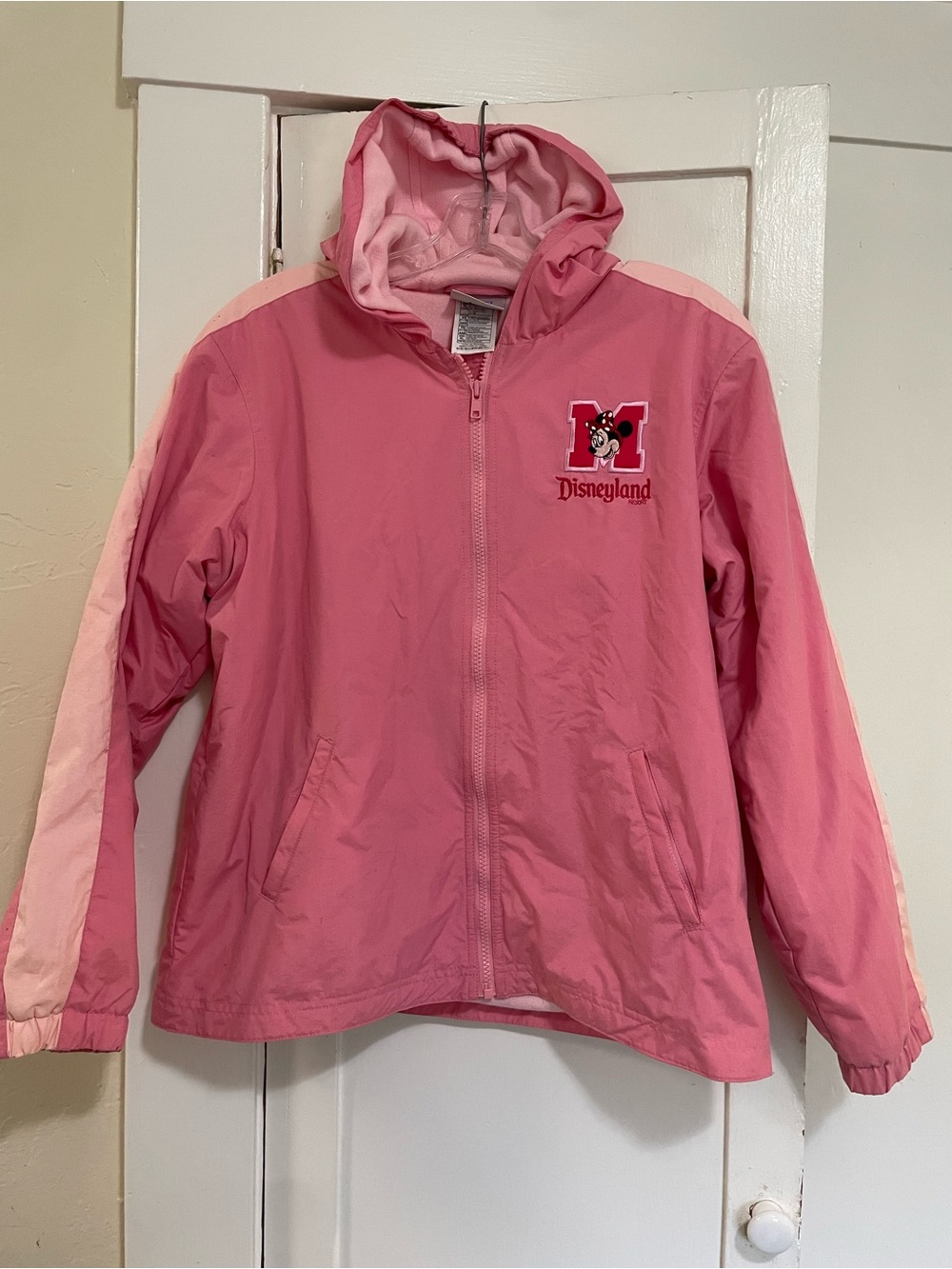 Vintage Disneyland Pink Minnie Hooded jacket xl kids